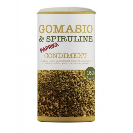Gomasio spiruline et paprika doux boite de 100g